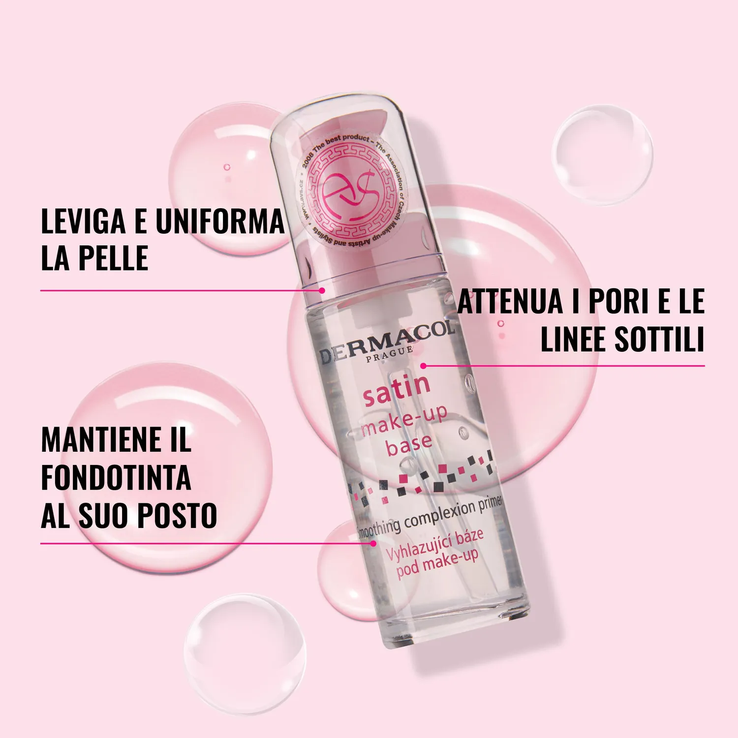 Dermacol Satin Make-up Base 30 ml primer viso opacizzante
