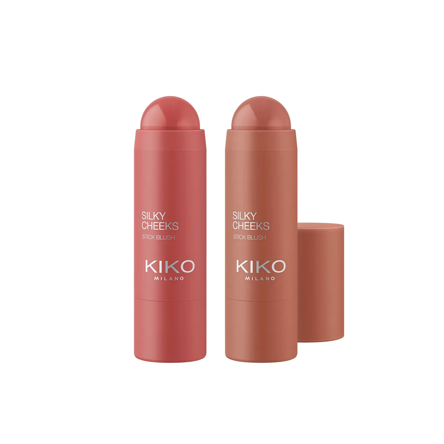 KIKO Silky Cheeks set blush stick 2 tonalità finish radioso