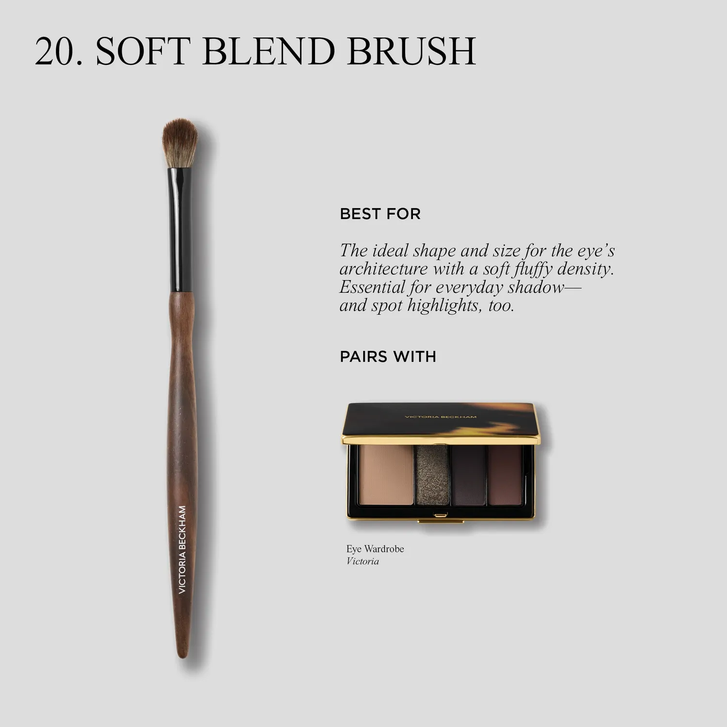 Victoria Beckham Soft Blend 20 pennello occhi sfumatura vegano