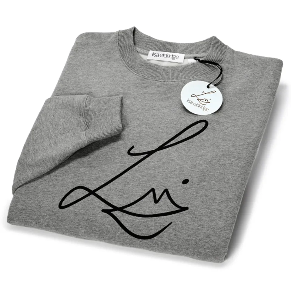 Lisa Eldridge Velvet Studio Sweatshirt felpa grigia cotone bio