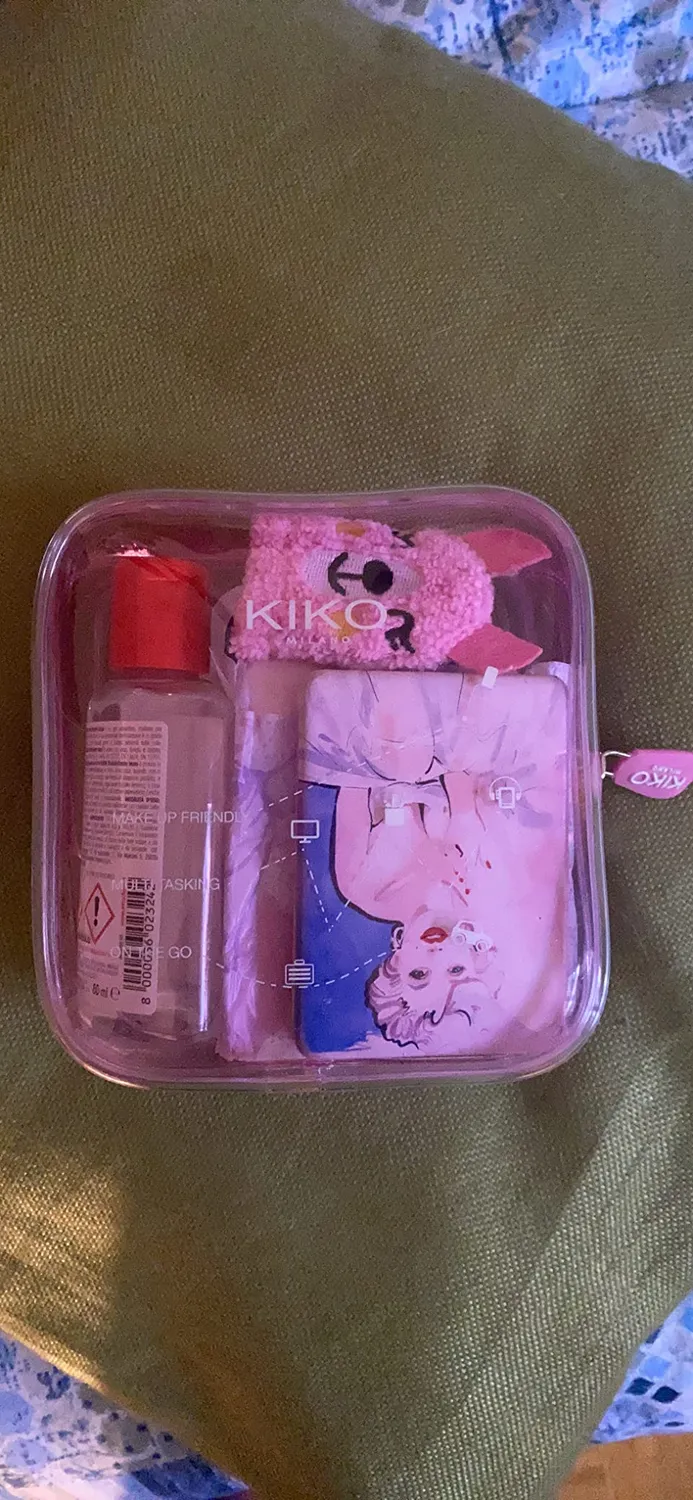 KIKO Transparent Beauty Case 002 pochette fucsia trucco