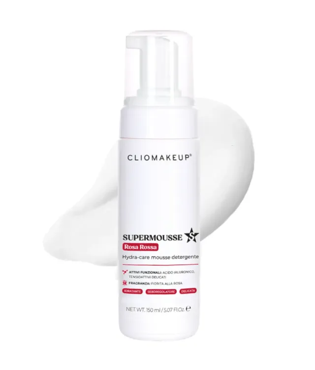 ClioMakeup SuperMousse mousse struccante rosa rossa idratante