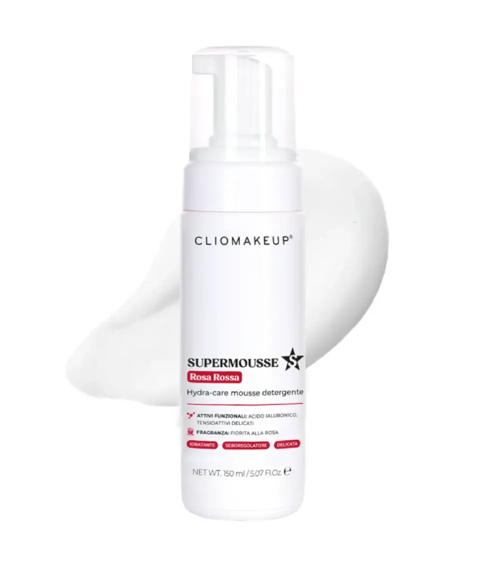 ClioMakeup SuperMousse mousse struccante rosa rossa idratante