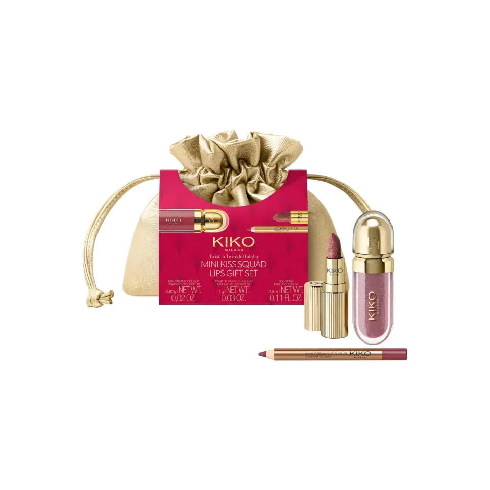 KIKO Twist'n Twinkle Mini Kiss Squad 01 set labbra mini