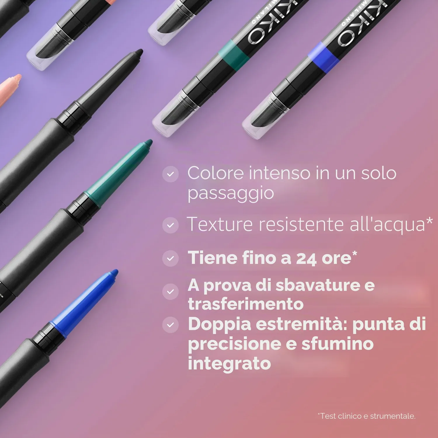 KIKO Unlimited Precision 04 matita occhi burgundy waterproof