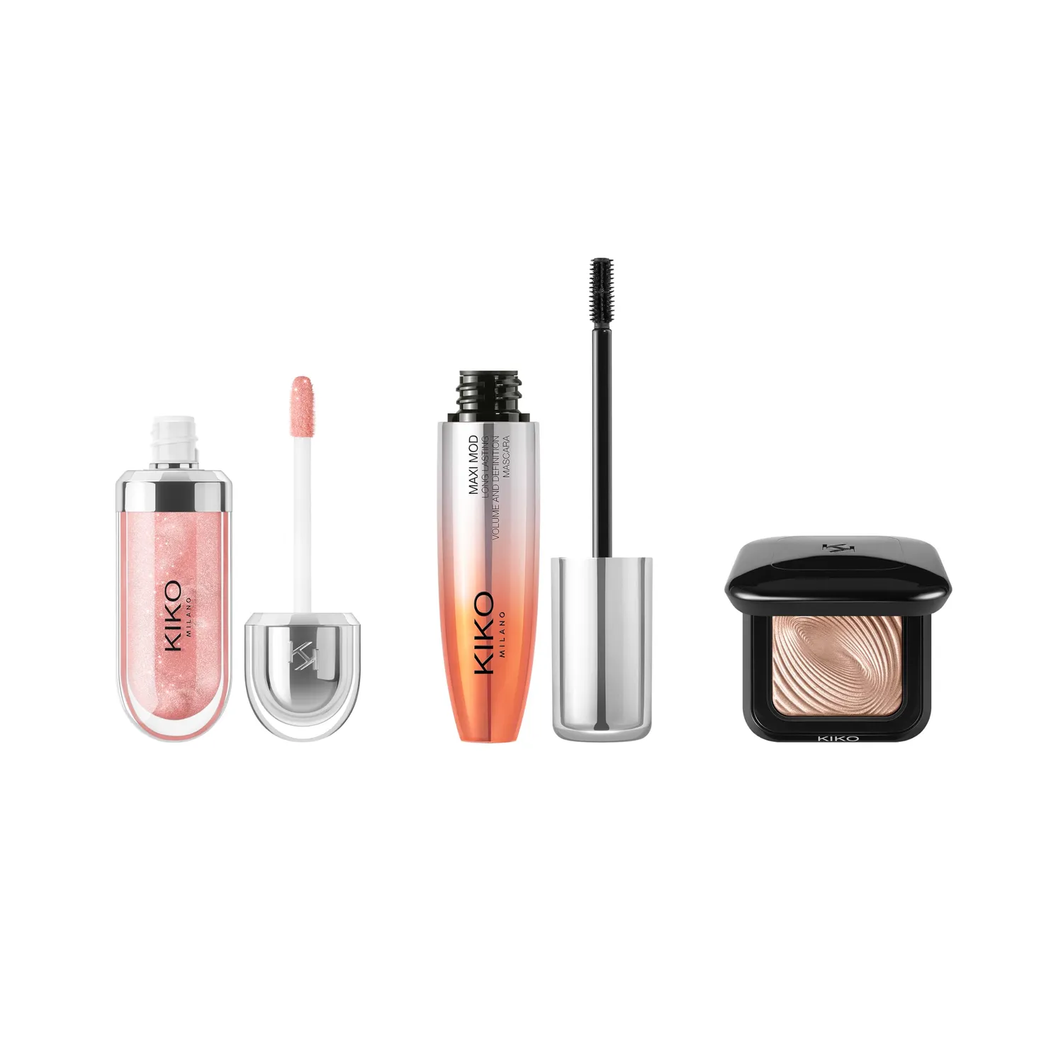 KIKO Twist 'N Twinkle Holly Jolly Trio set trucco 3 pezzi glam