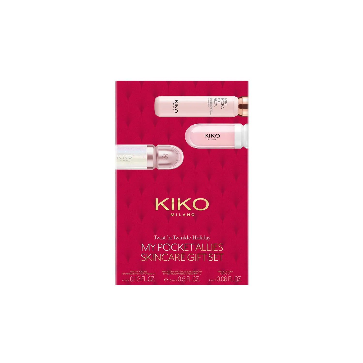 KIKO Twist 'N Twinkle My Pocket Allies set mini viso labbra glow