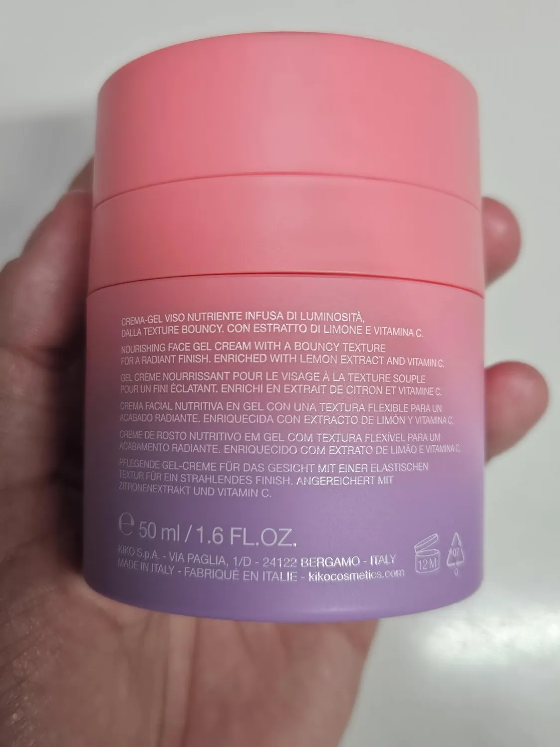KIKO Power Shake crema gel viso bouncy illuminante vitamina C