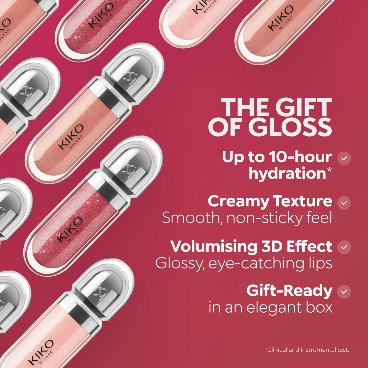 KIKO Glossy Lip Set 03 kit 3 lucidalabbra volume 3D