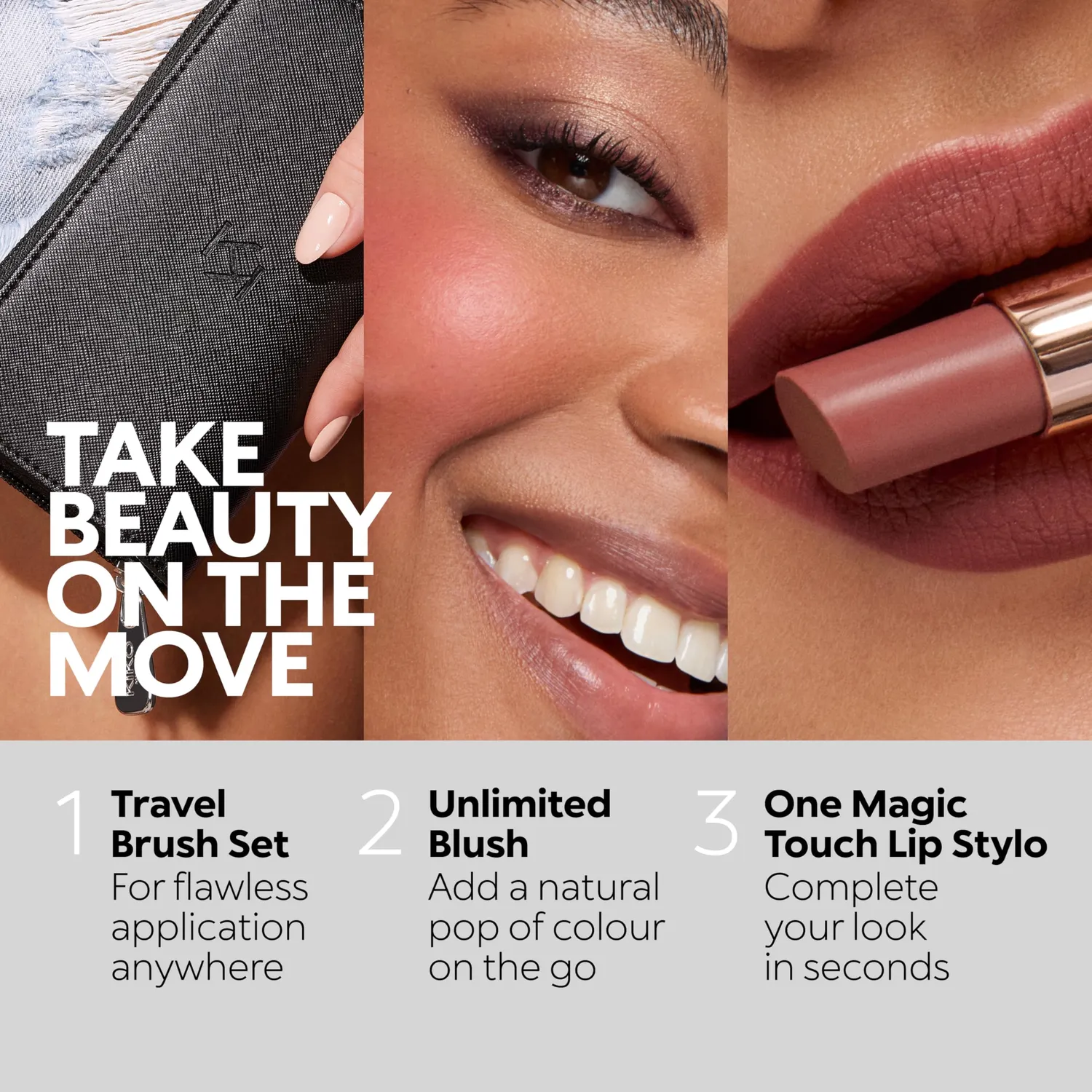 KIKO Travel Brush Set Pochette 5 Pennelli 8 Punte