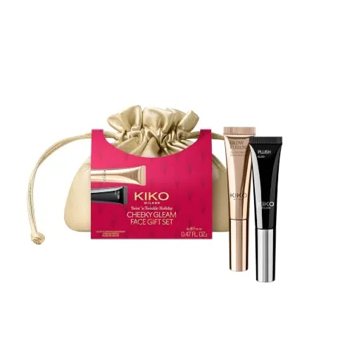 KIKO Twist 'N Twinkle Cheeky Gleam set viso blush illuminante cushion