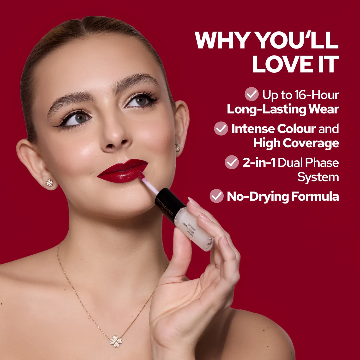 Dermacol 16H Lip Colour tinta labbra Dazzling Diva 16 ore