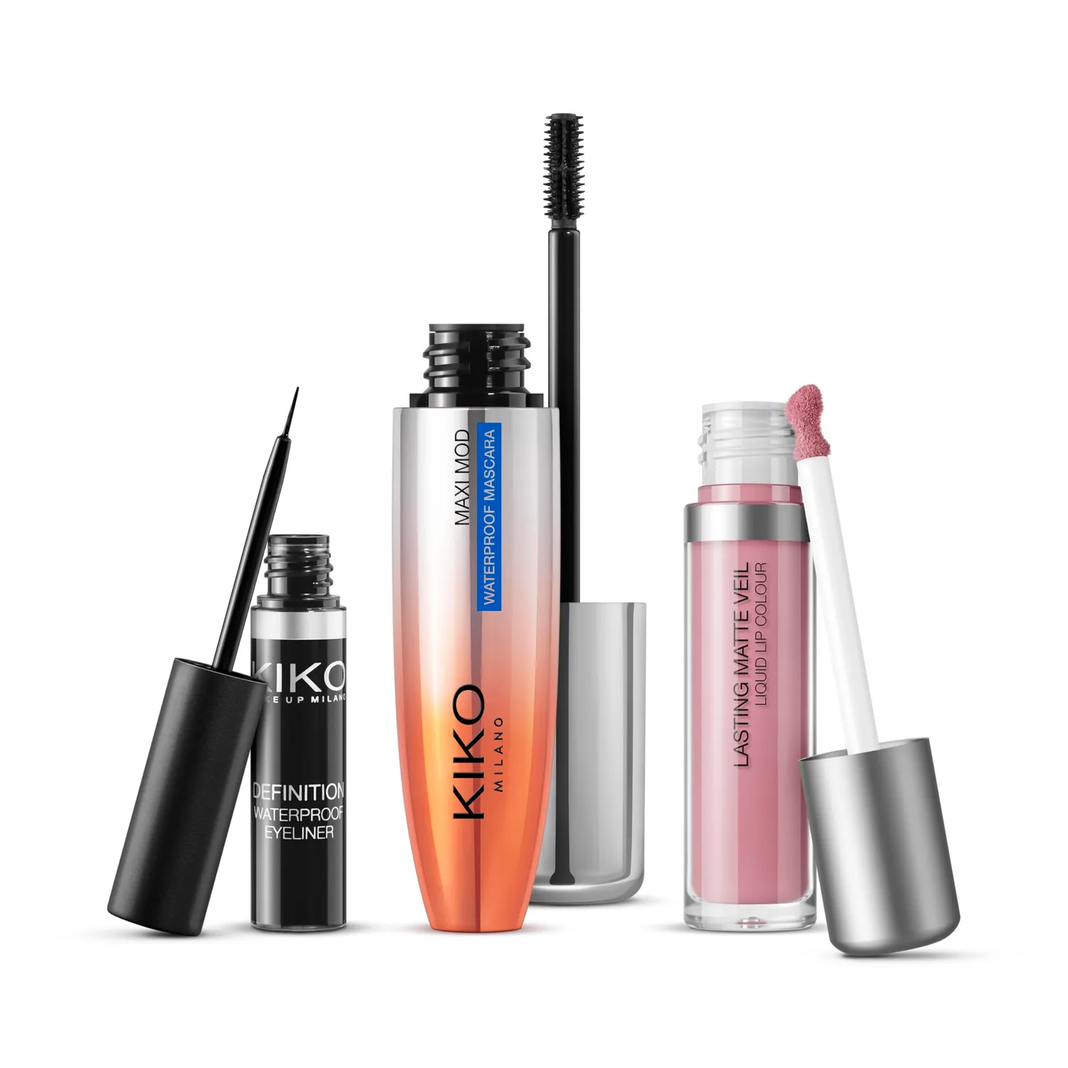 KIKO Unmissable Makeup Set kit trucco waterproof 3 pezzi mat
