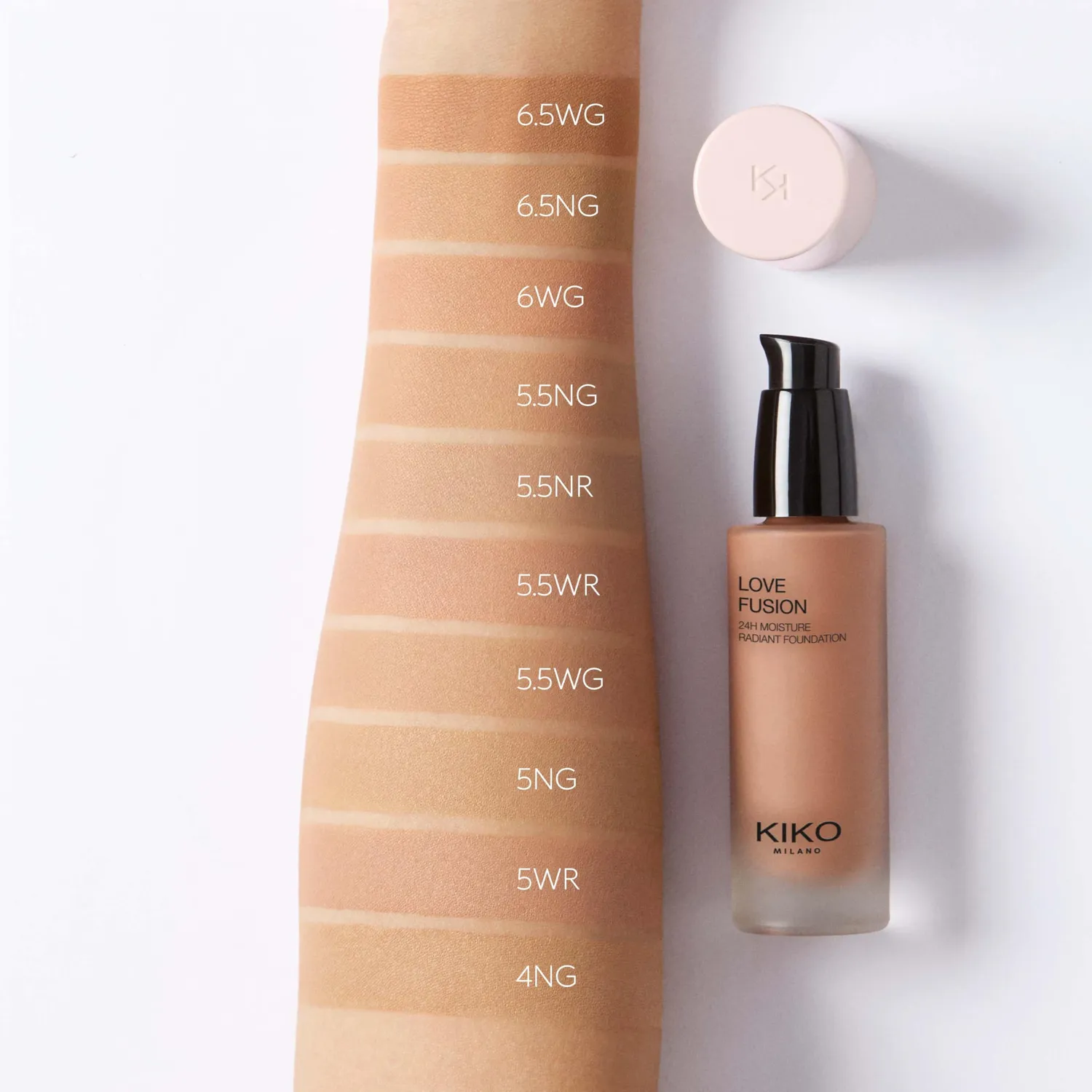 KIKO Love Fusion 24H Moisture Radiant Foundation 6WG fondotinta idratante
