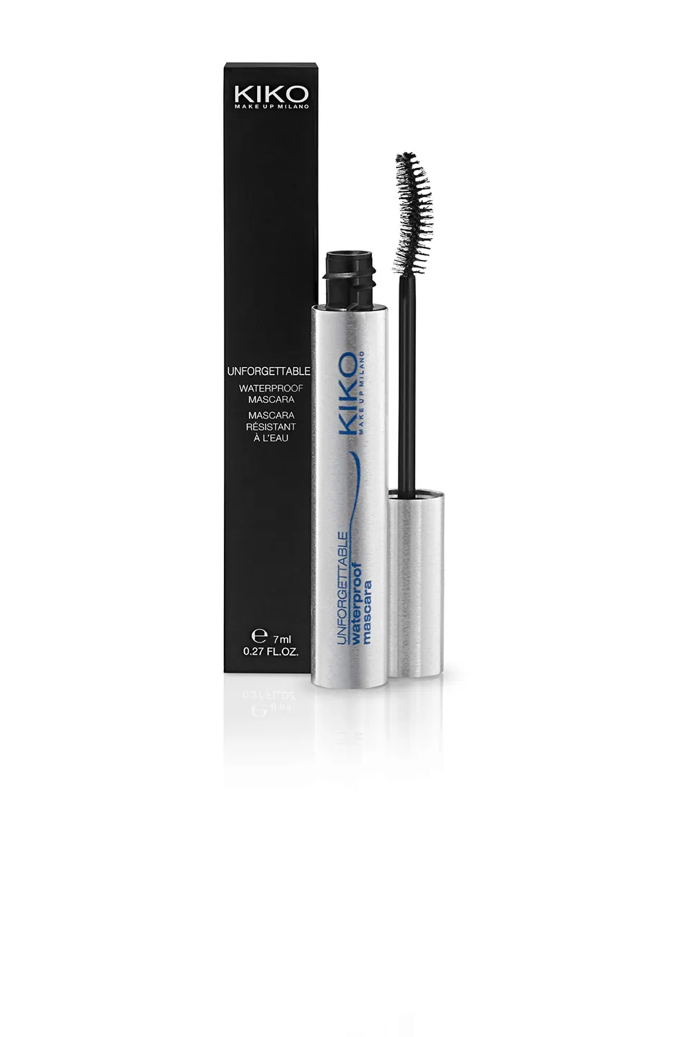 KIKO Unforgettable Waterproof Mascara nero curvatura lunga tenuta