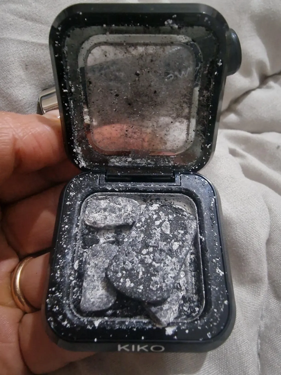 KIKO Bright Duo Eyeshadow 01 ombretto Bianco Oro