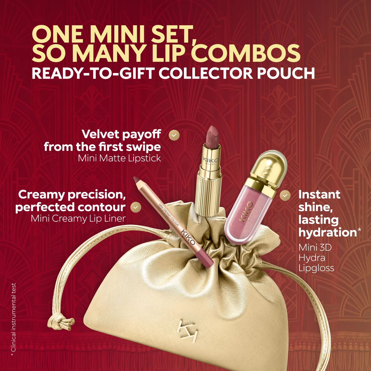 KIKO Twist'n Twinkle Mini Kiss Squad 01 set labbra mini
