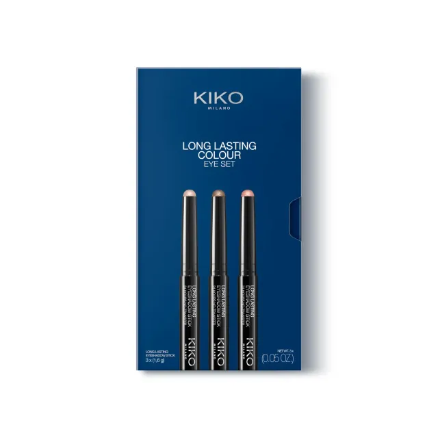 KIKO Long Lasting Colour Eye Set 01 kit 3 ombretti stick 24H