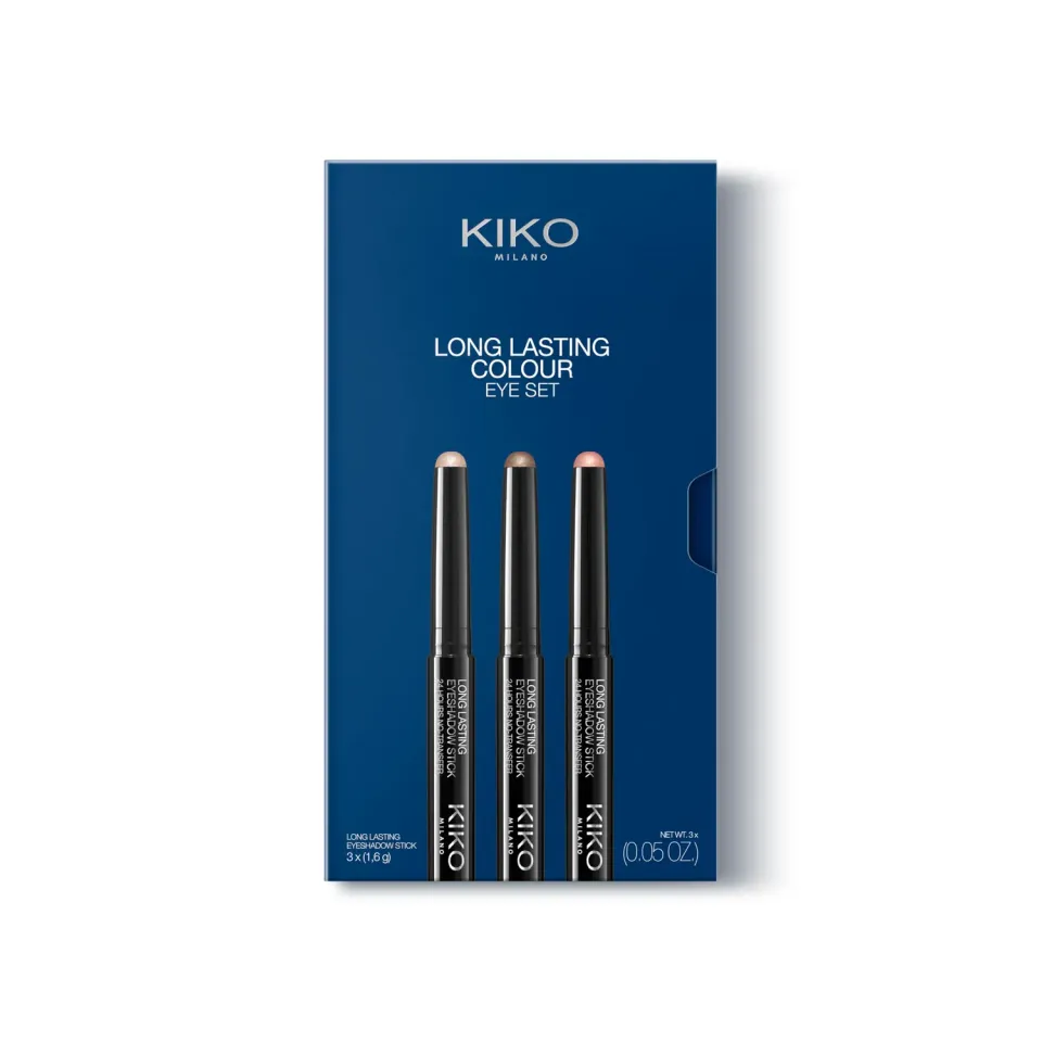 KIKO Long Lasting Colour Eye Set 01 kit 3 ombretti stick 24H