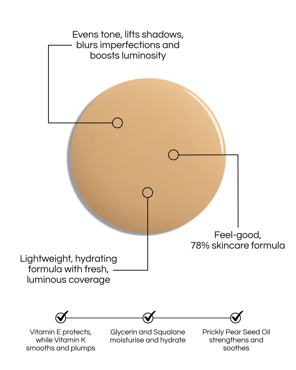 Lisa Eldridge Seamless Skin Tint Fondotinta T6 Coprenza Leggera