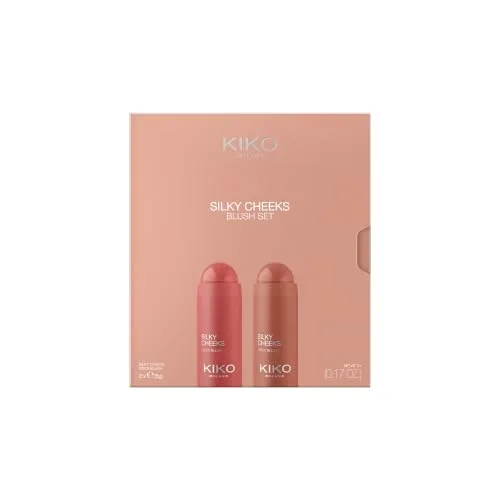 KIKO Silky Cheeks set blush stick 2 tonalità finish radioso