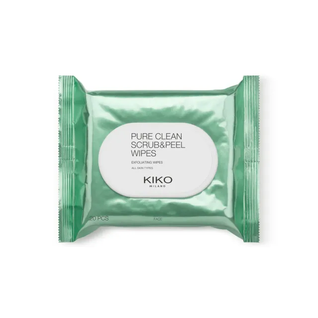 KIKO Pure Clean Scrub&Peel Wipes salviette viso 20pz