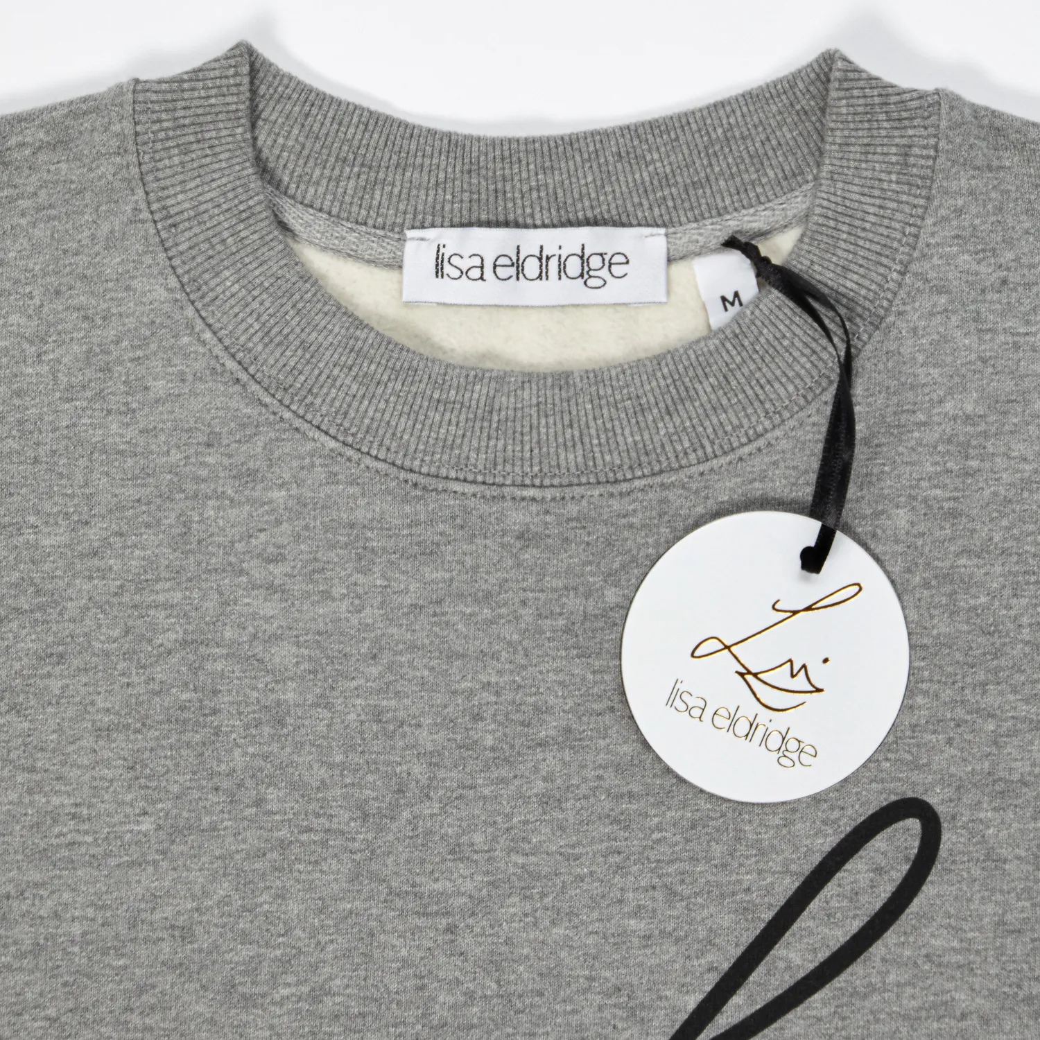 Lisa Eldridge Velvet Studio Sweatshirt felpa grigia cotone bio