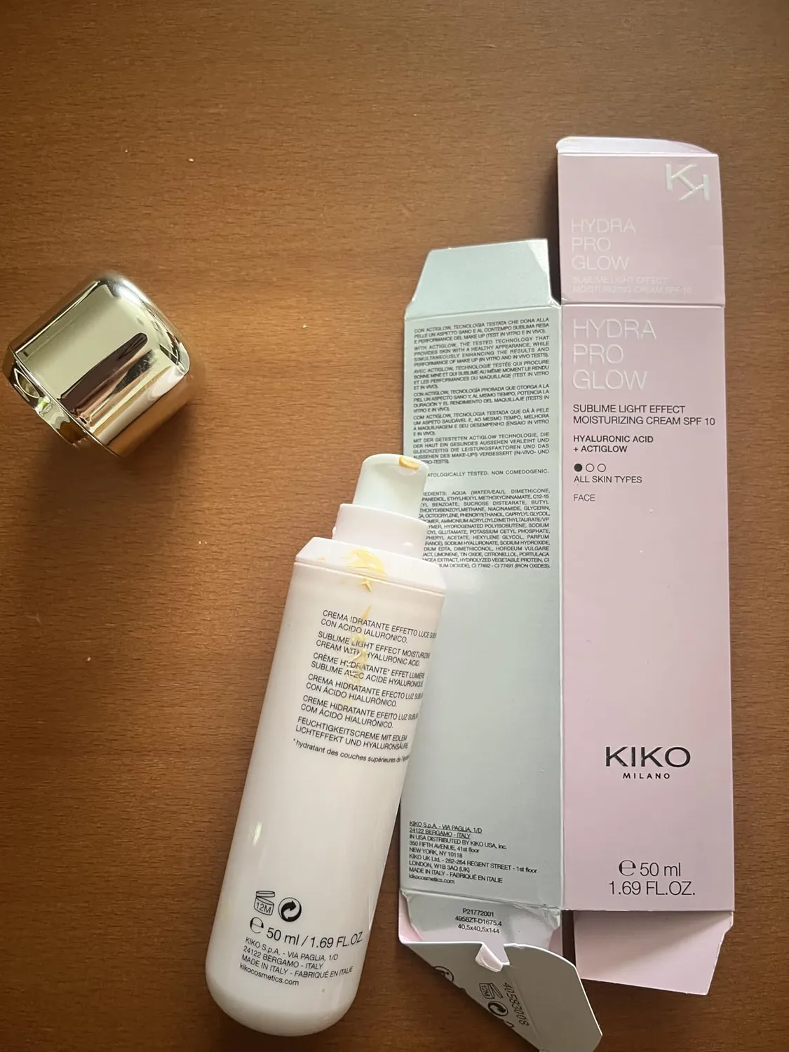 KIKO Hydra Pro Glow crema viso illuminante SPF10