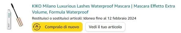 KIKO Luxurious Lashes Mascara Waterproof Volume Extra