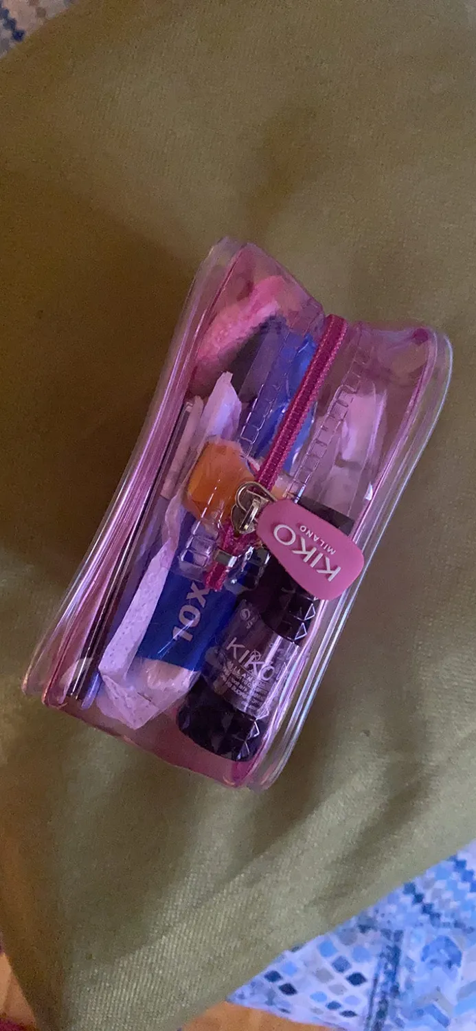KIKO Transparent Beauty Case 002 pochette fucsia trucco