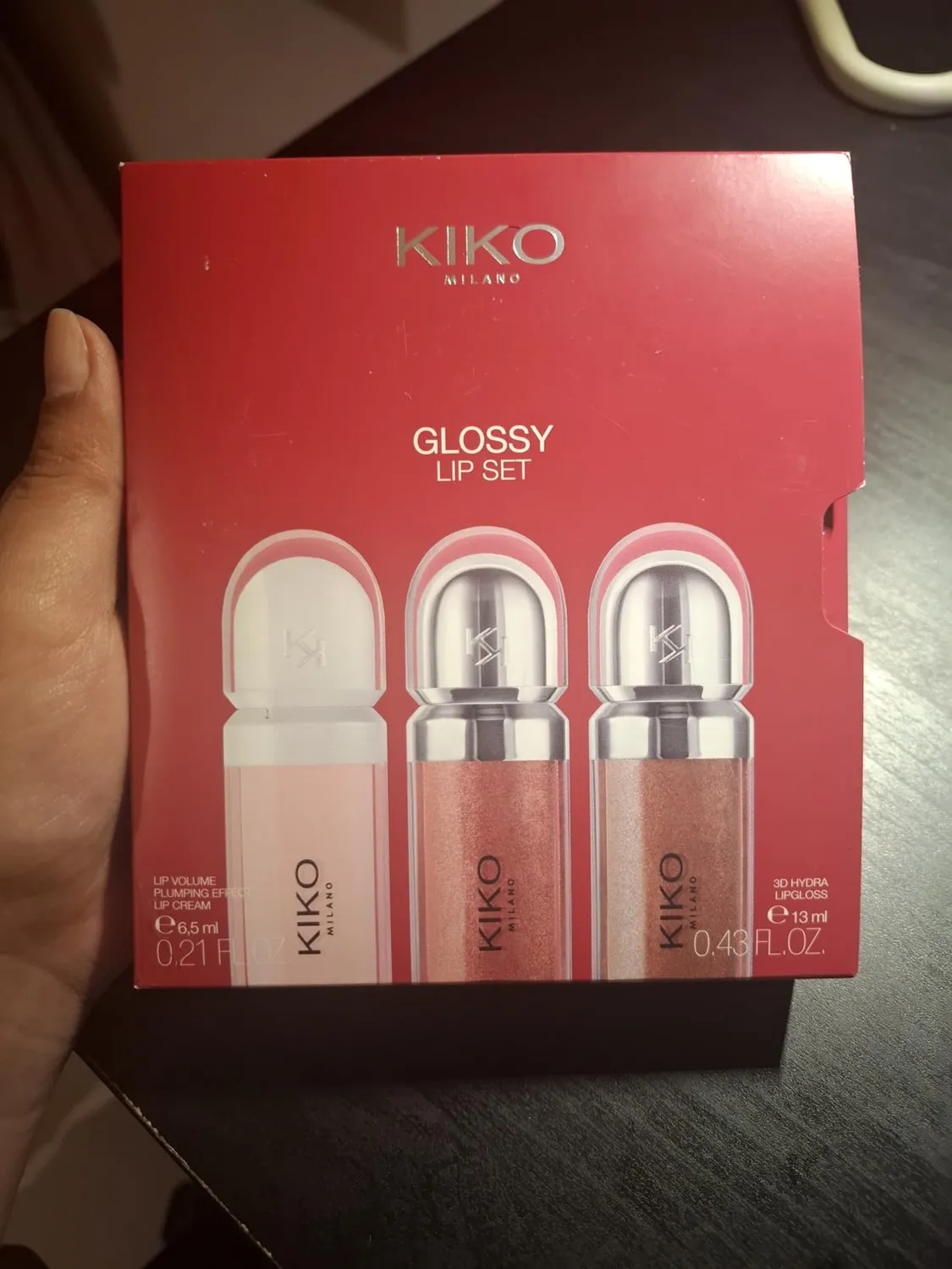 KIKO Glossy Lip Set kit labbra 2 gloss + volume 3 pezzi