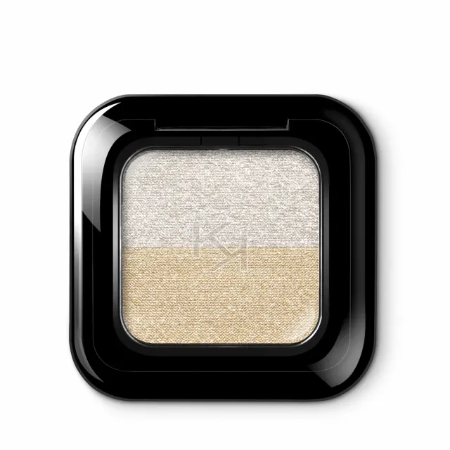KIKO Bright Duo Eyeshadow 01 ombretto Bianco Oro