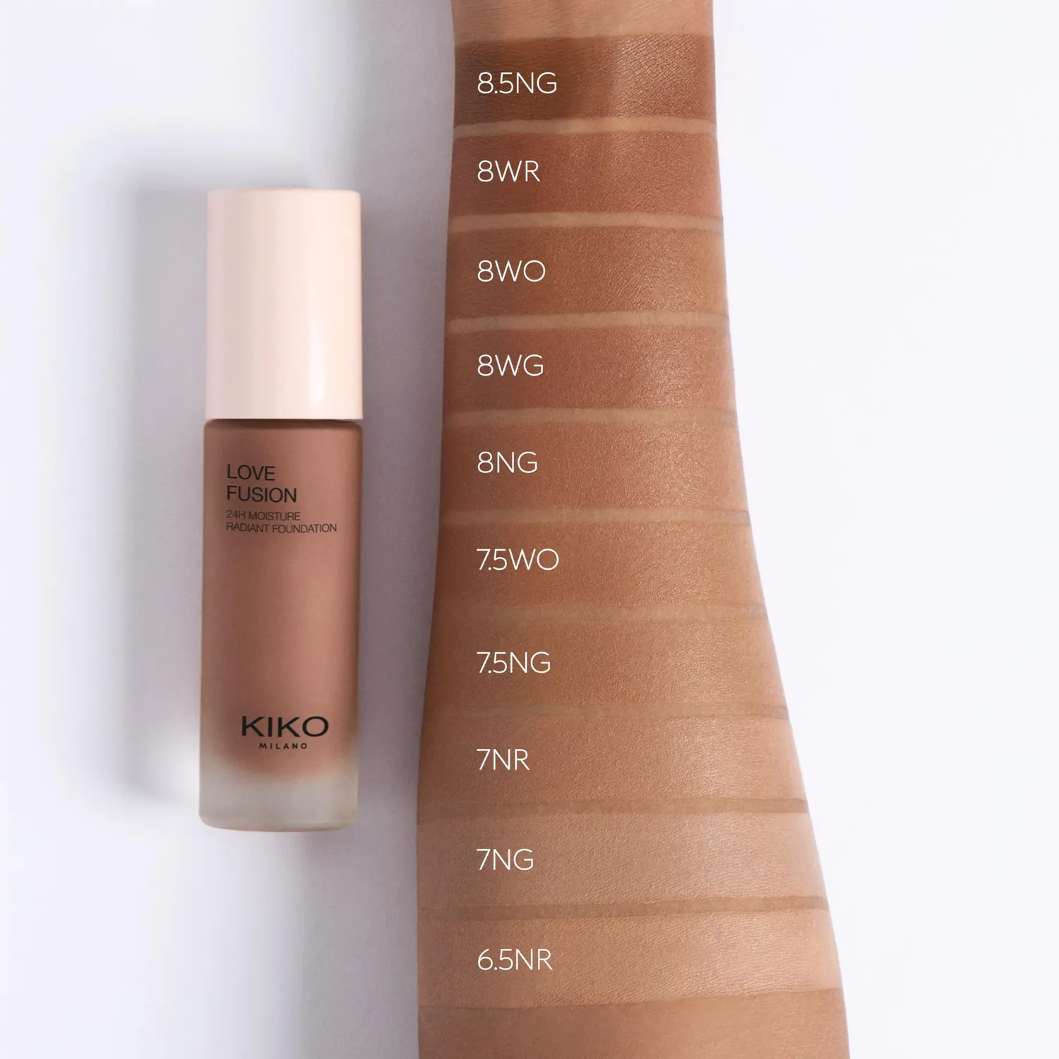 KIKO Love Fusion 24H Moisture Radiant Foundation 7.5WO fondotinta luminoso