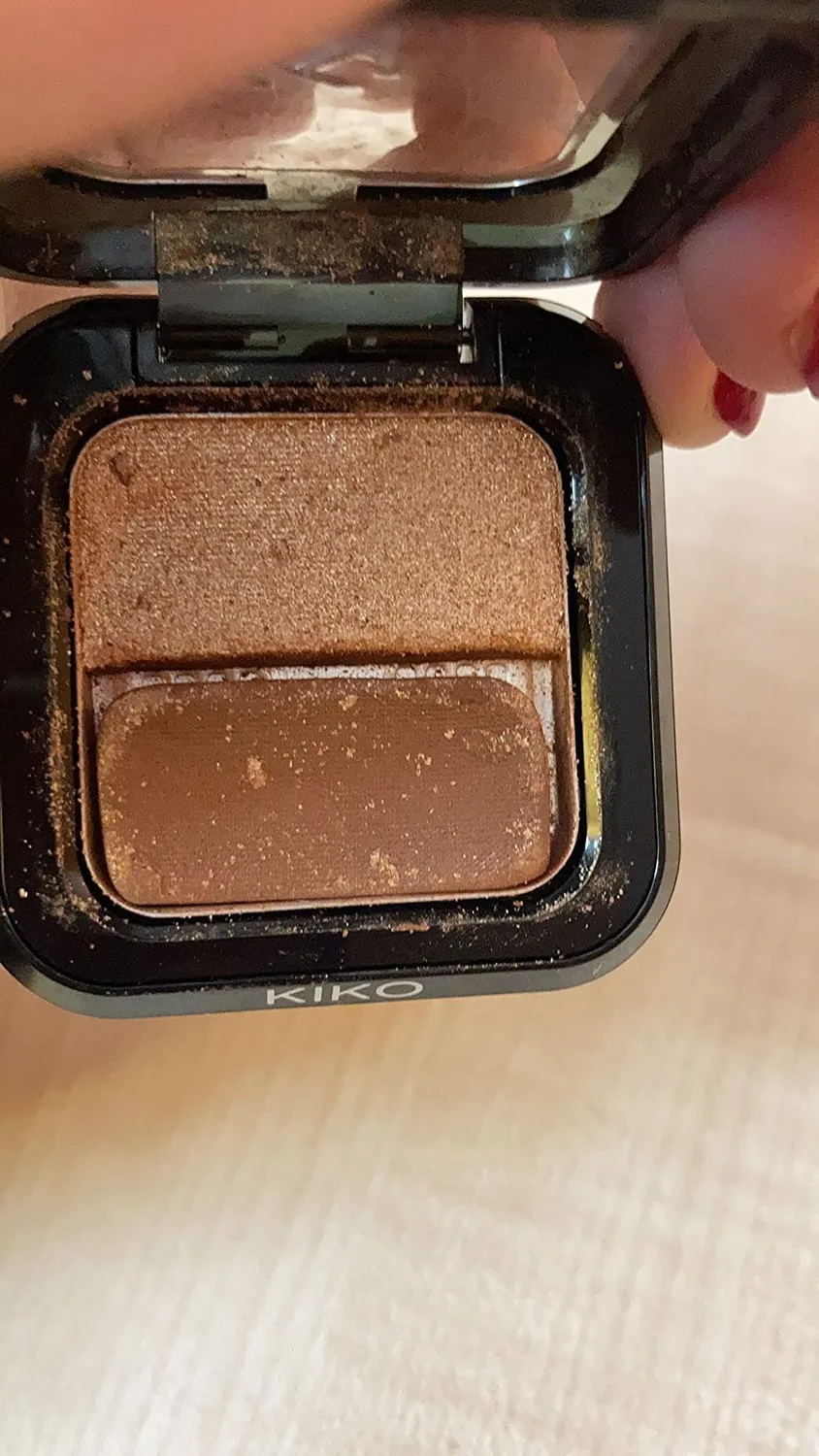 KIKO Bright Duo Eyeshadow 01 ombretto Bianco Oro