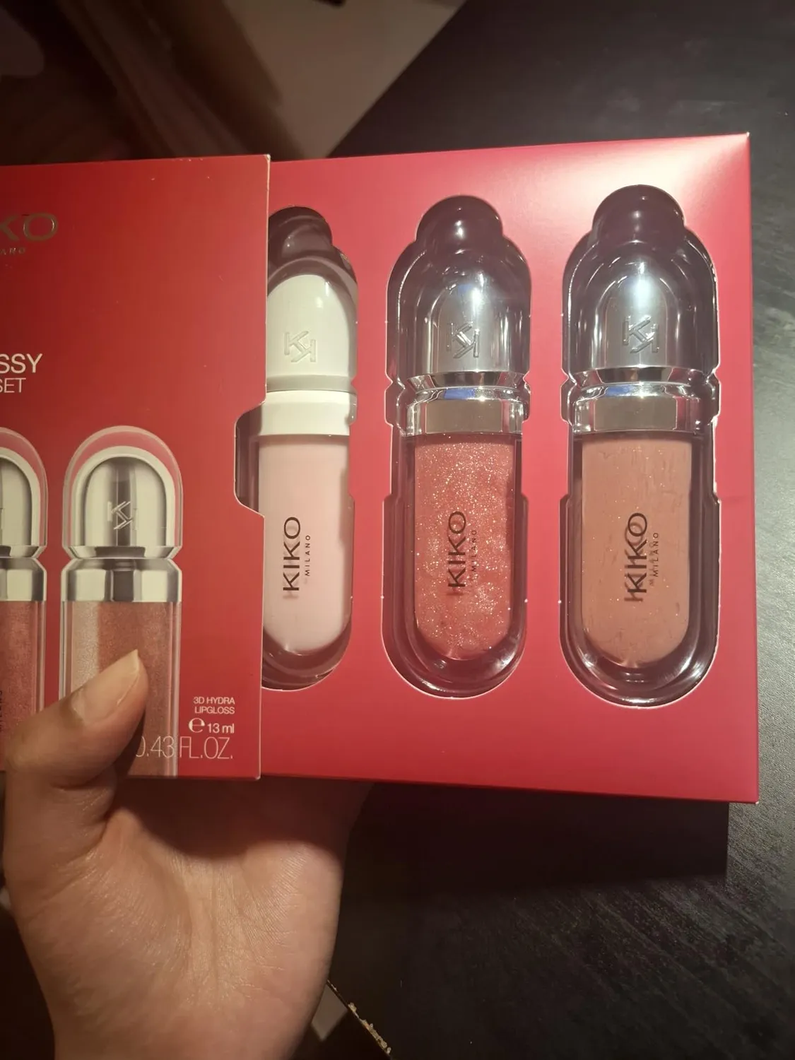KIKO Glossy Lip Set kit labbra 2 gloss + volume 3 pezzi