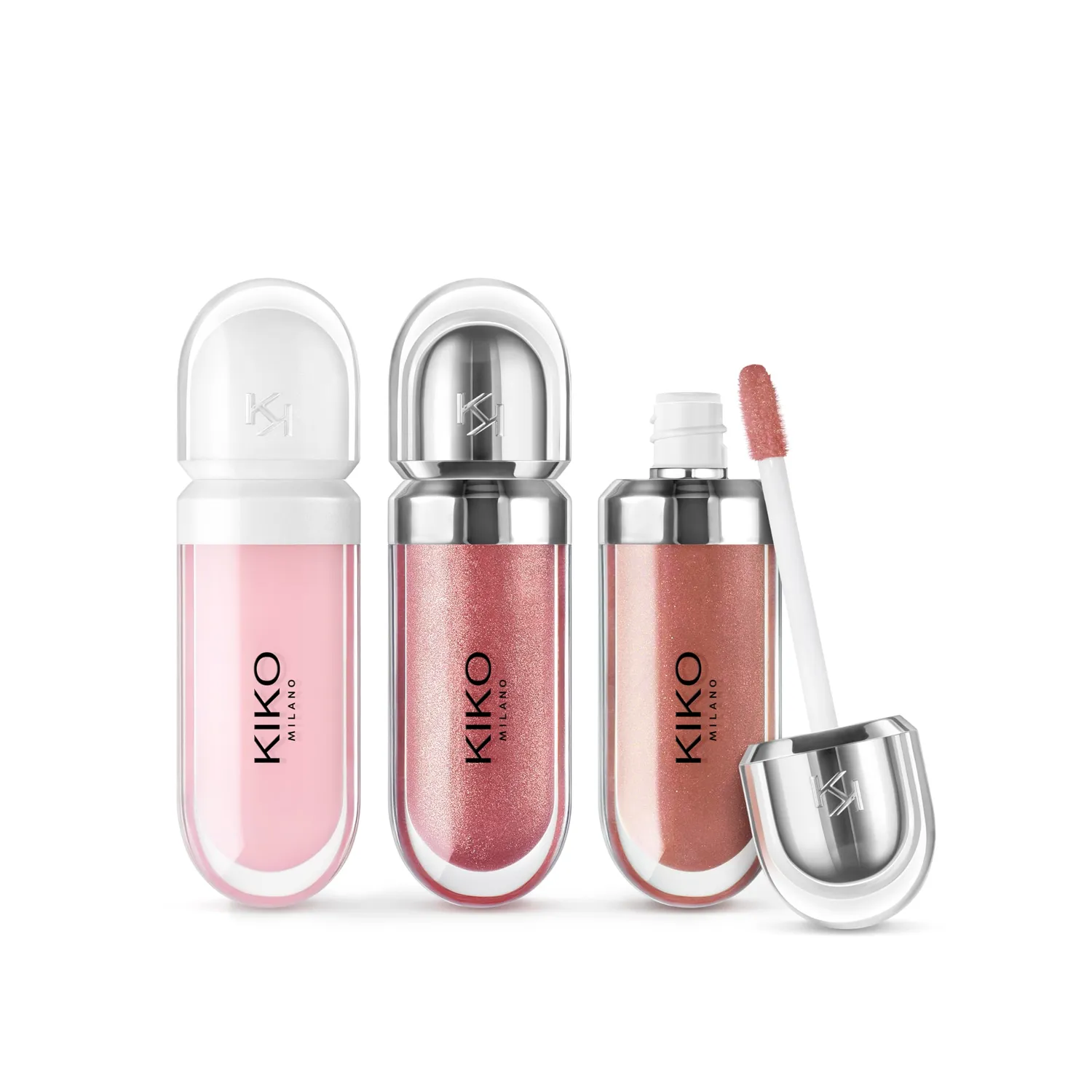 KIKO Glossy Lip Set kit labbra 2 gloss + volume 3 pezzi