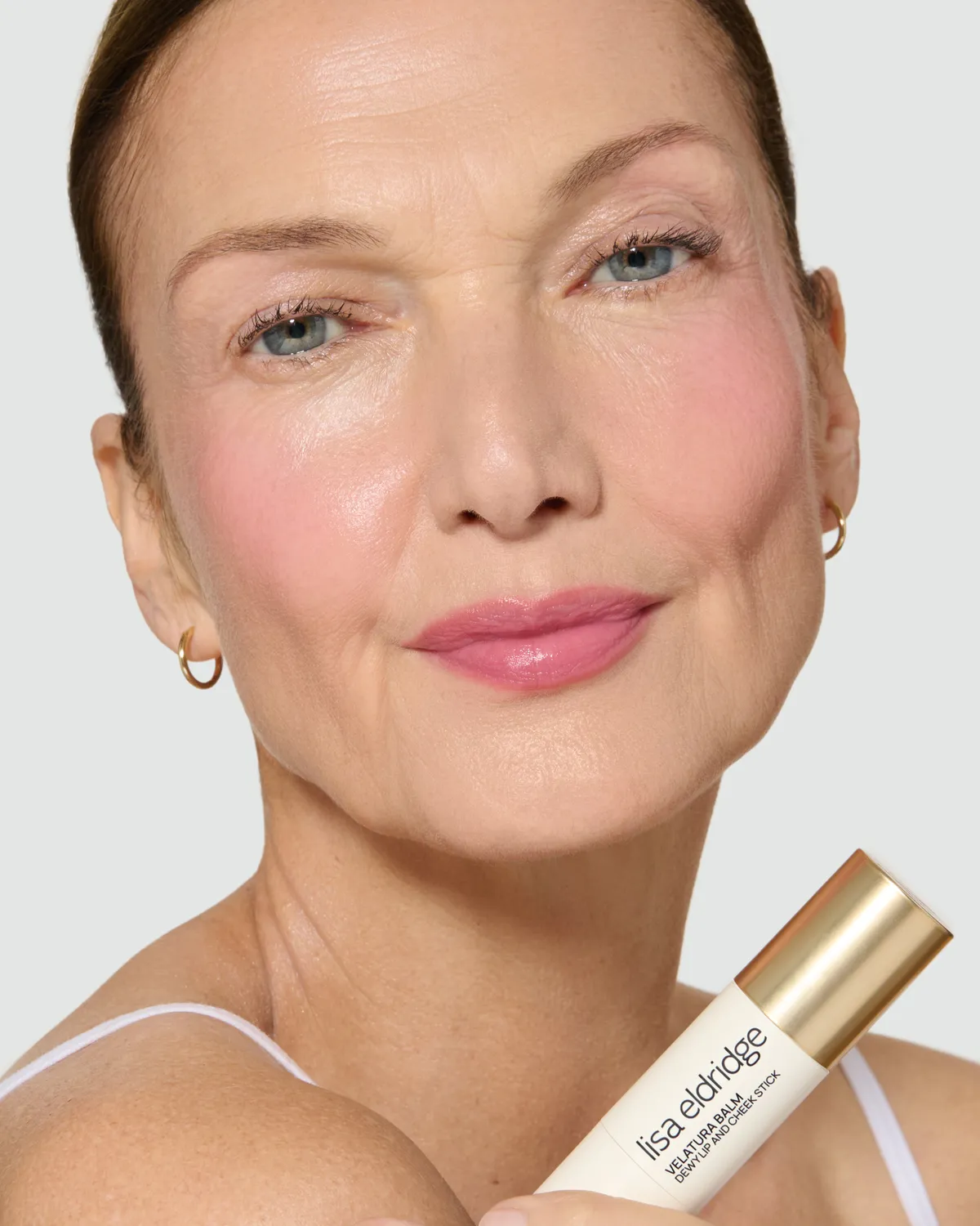 Lisa Eldridge Velatura Stick Meeting The Ex rosa labbra guance