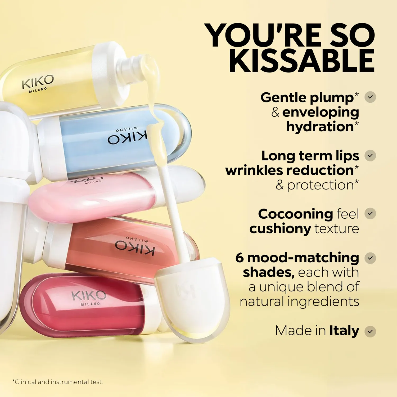 KIKO Kissable Lip Volume Crema Labbra 01 Tutu Rose