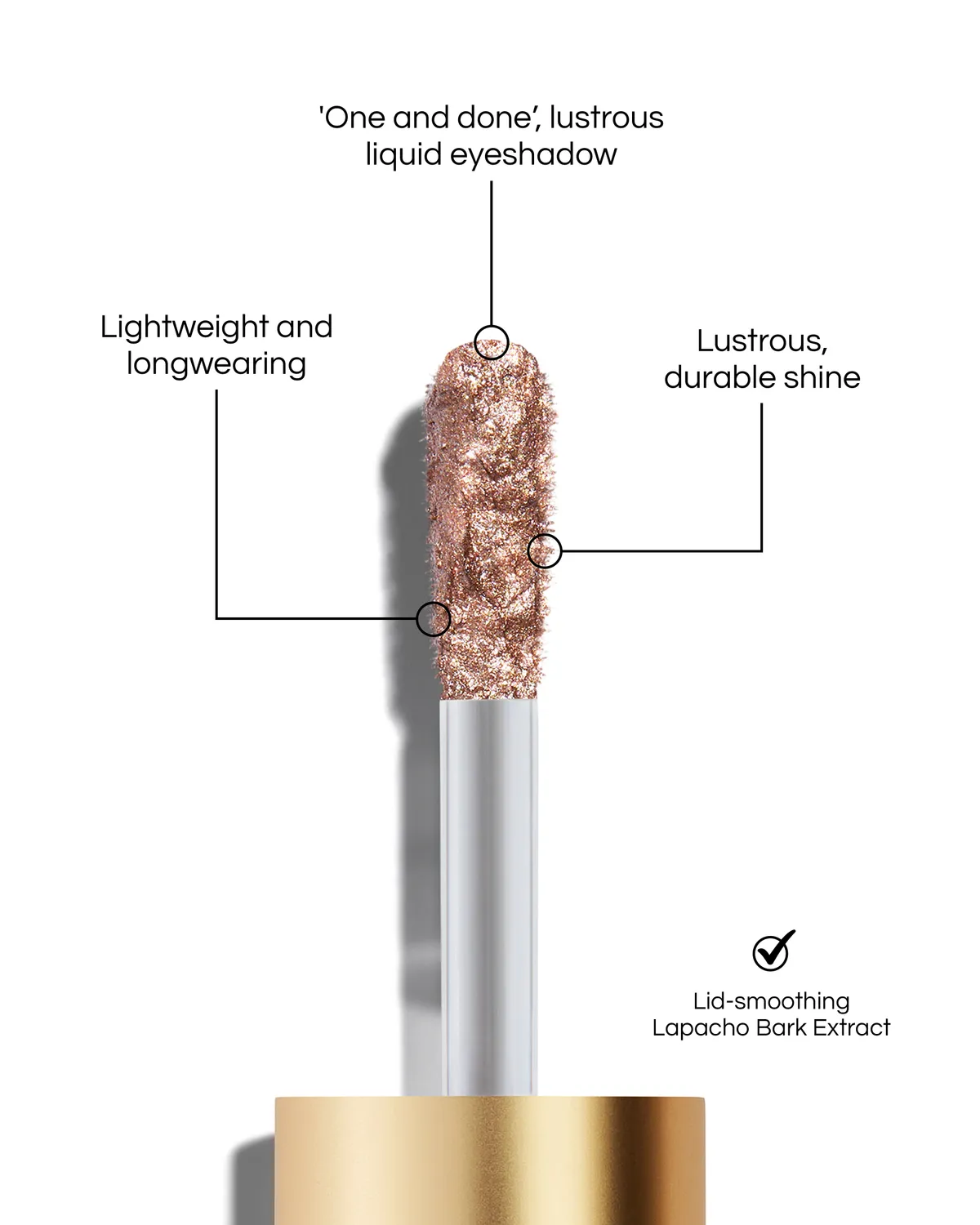 Lisa Eldridge Liquid Lurex Ombretto Liquido Emily Taupe Glitter