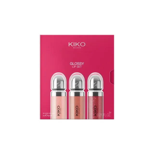 KIKO Glossy Lip Set 03 kit 3 lucidalabbra volume 3D