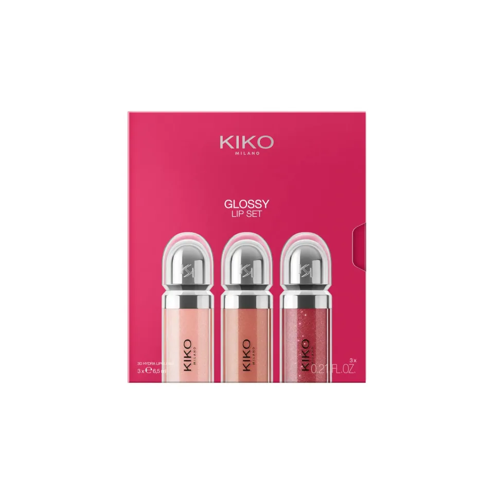 KIKO Glossy Lip Set 03 kit 3 lucidalabbra volume 3D