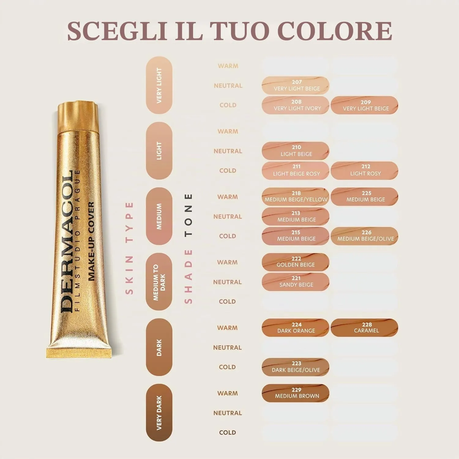 Dermacol Make-Up Cover 229 fondotinta coprente SPF30
