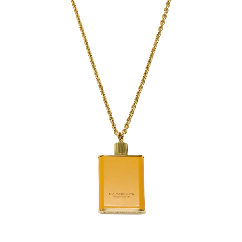 Victoria Beckham Beauty San Ysidro Drive collana portaprofumo oro
