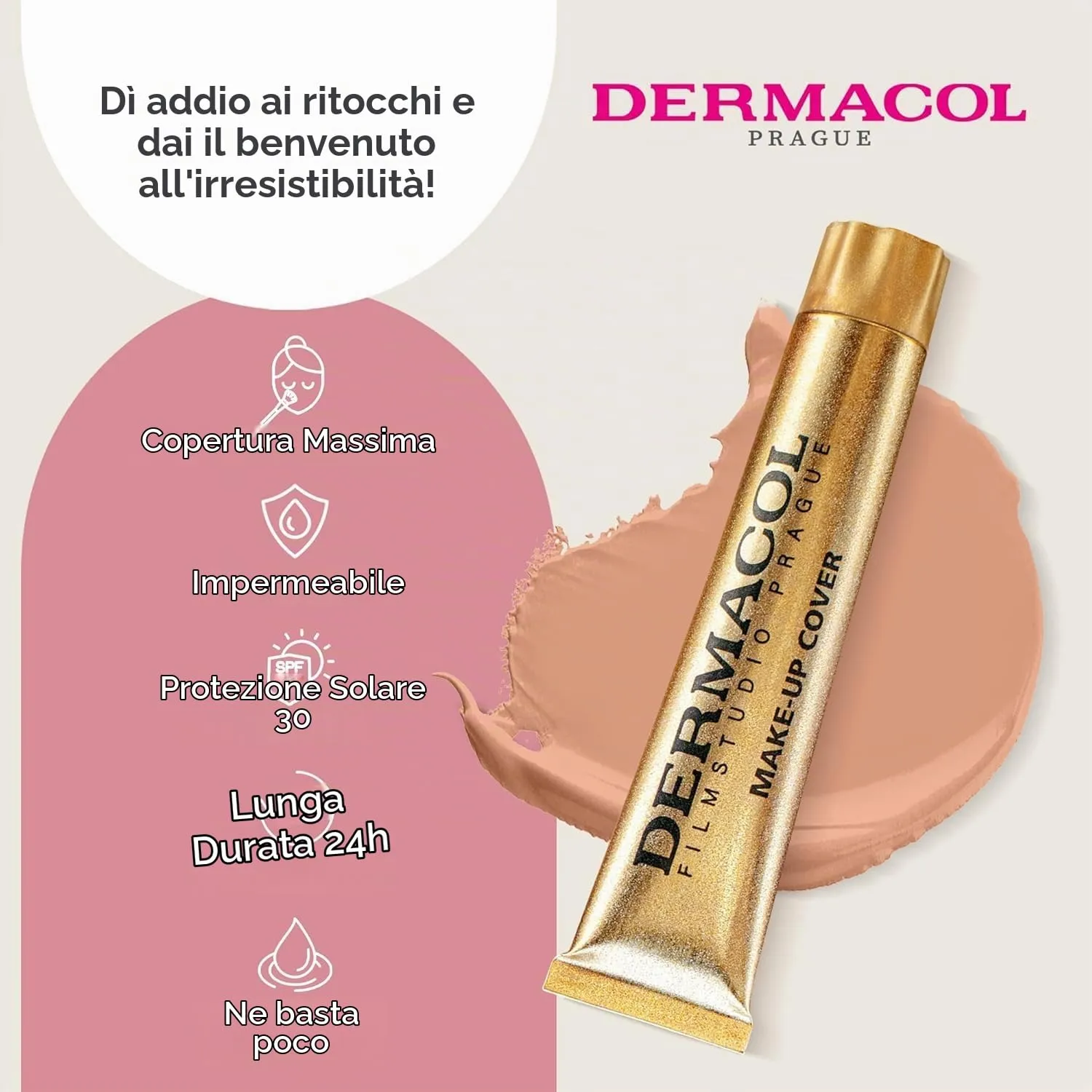 Dermacol Fondotinta Coprente 222 fondotinta opaco SPF30 30 g