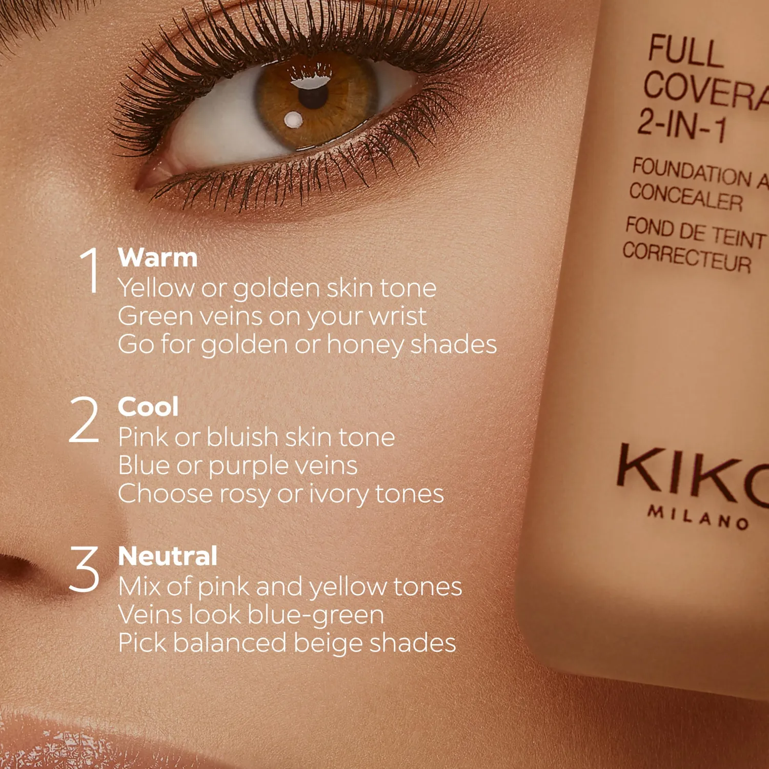 KIKO Full Coverage 2-in-1 fondotinta e correttore NR10 alta coprenza