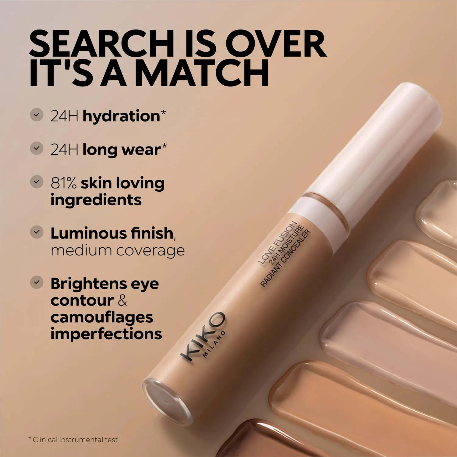 KIKO Love Fusion 24H Moisture Radiant Concealer 13 correttore luminoso
