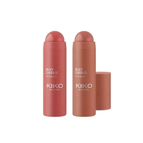 KIKO Silky Cheeks set blush stick 2 tonalità finish radioso