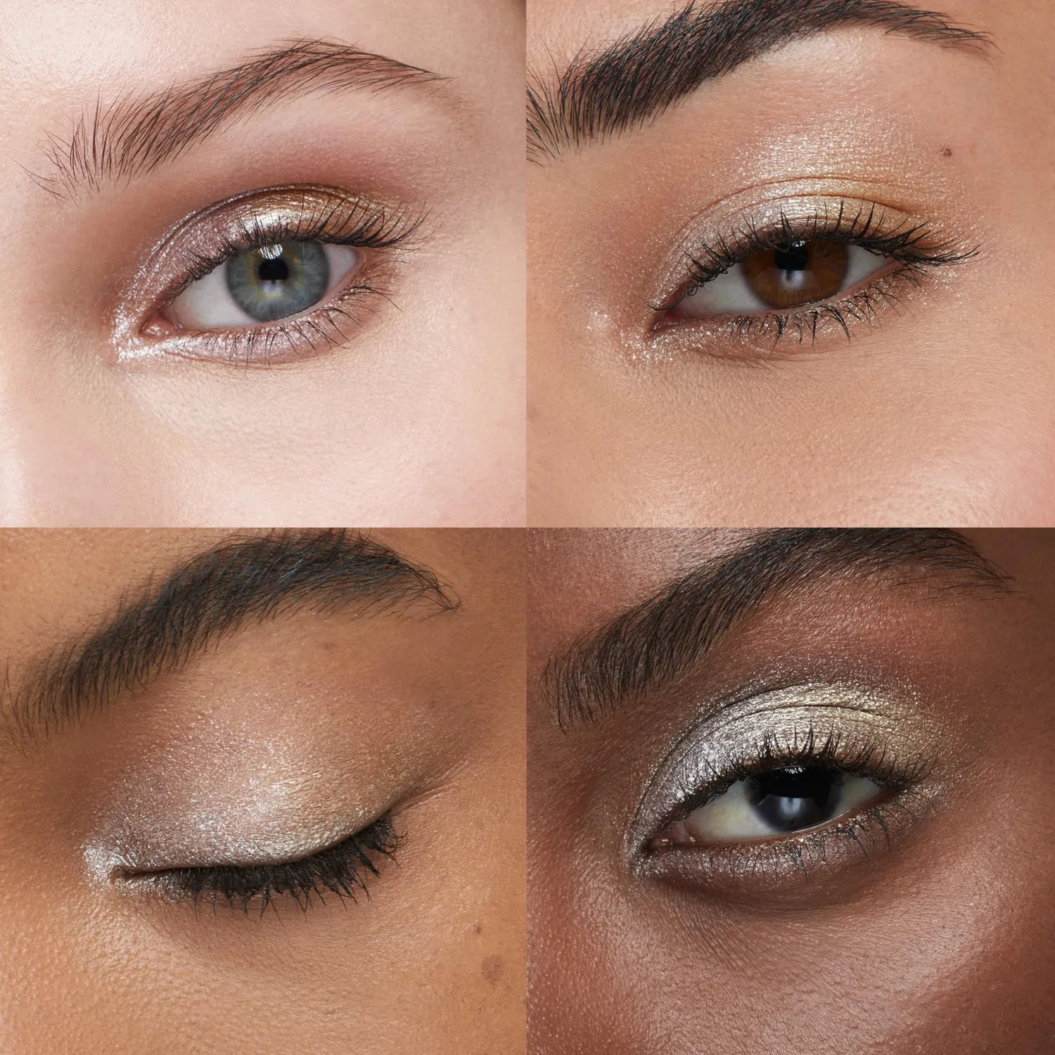 KIKO Bright Duo Eyeshadow 01 ombretto Bianco Oro