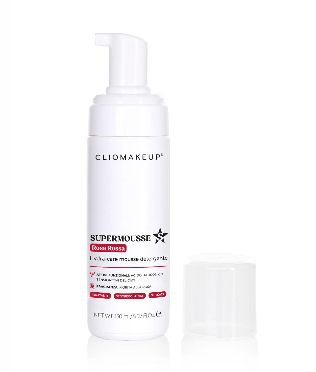 ClioMakeup SuperMousse mousse struccante rosa rossa idratante