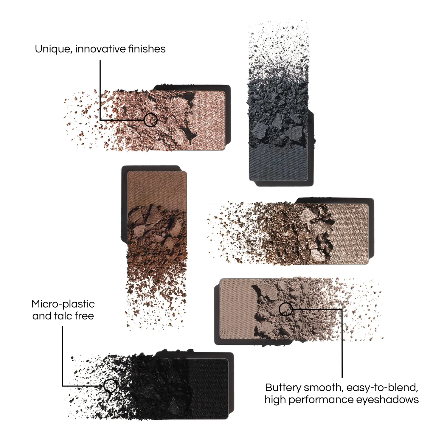 Lisa Eldridge Vega palette ombretti grigi freddi